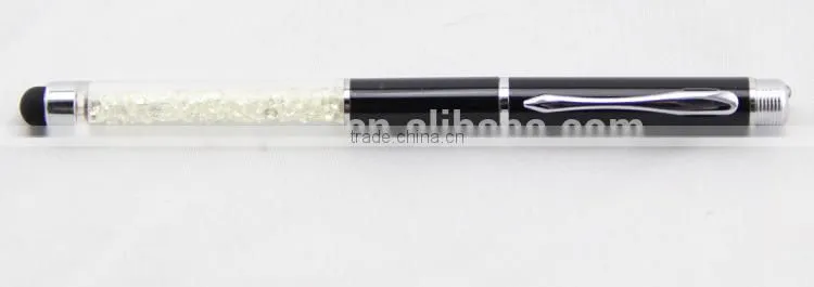 3 in 1 crystal stylus LED pen / electric led stylus pen / stylus touch pen with led light