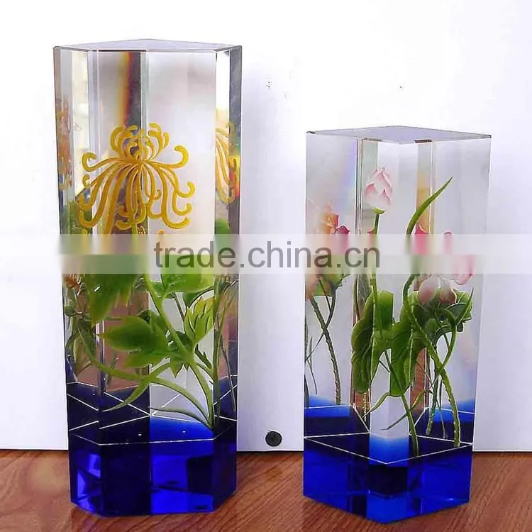 2016 crystal glass types of flower vase wholesale China