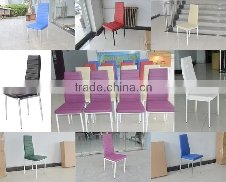 Hot! 1+8 table and chairs no folding heavy-duty modern black tempered glass dining table set