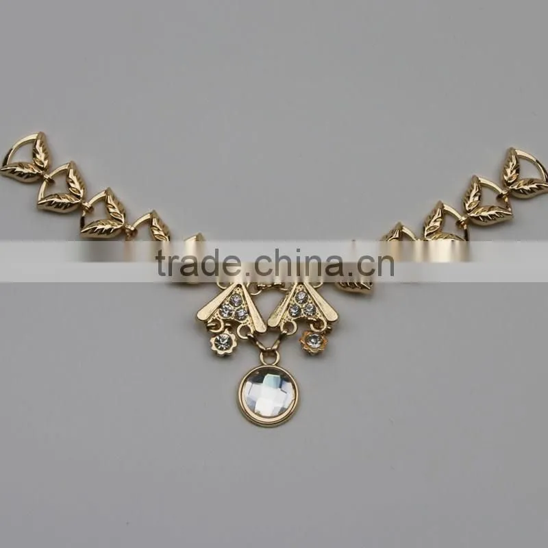 metal connector for garment ornament &metalic rhinestone necklace