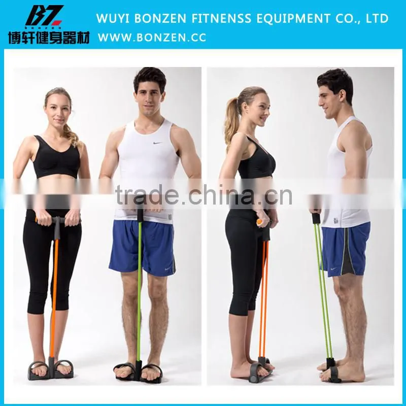 Yoga Fitness Equipment Foot Chest Pull Rope Fitness With Pedals Elastic Rope