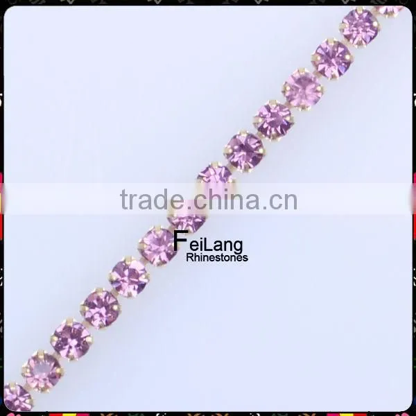 Small size rhinestone cup chain for soldering cadena cristal