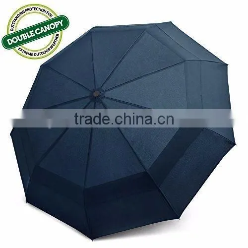 Wind Resistant Air-Vent Auto Open and Close Foldable Umbrella
