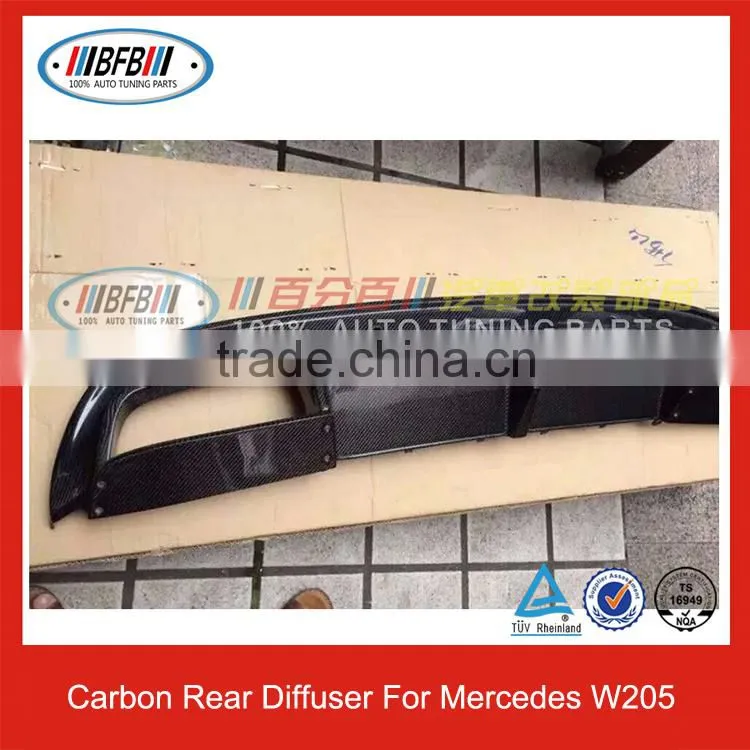 2015 New Listing W205 Carbon Fiber Rear Bumper Diffuser For Mercedes W205 Sedan