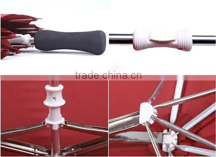 Manual open pongee material lover two person umbrella