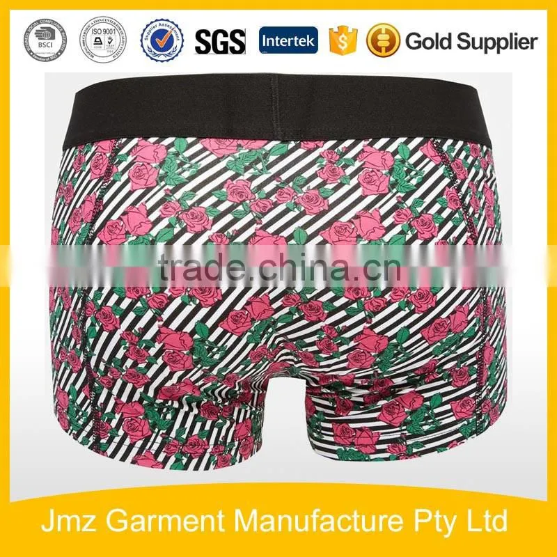 All over print custom waistband mens underwear boxer shorts
