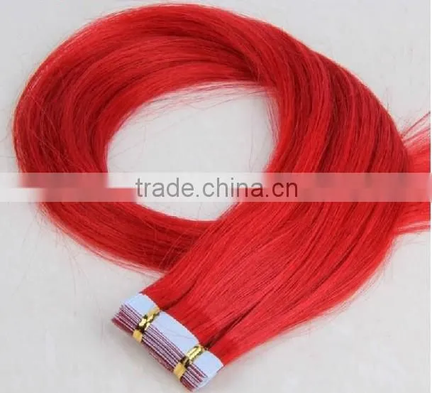 Pu Adhesive Tape Vigin Hair Extensions Remy Indian Hair Extensions Color #8 Large Stock