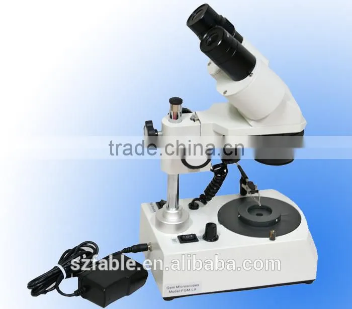 Gem & Jewellery Microscope with installation holes on both side and 3D adjustable gem hooks