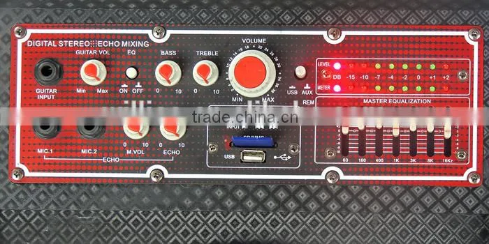 Professional stage DJ bluetooth speaker with usb