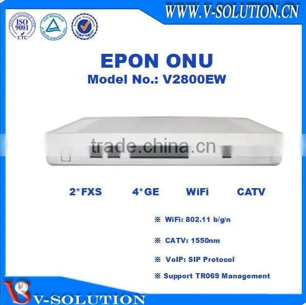 2GE+1FXS+WiFi EPON ONU VoIP Home Gateway for FTTH Network Solution