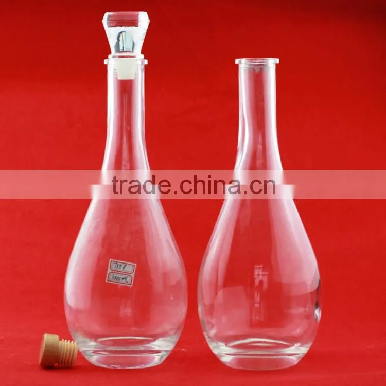 High quality glass ethanol bottle screw mouth bottle cucurbit shape bottle