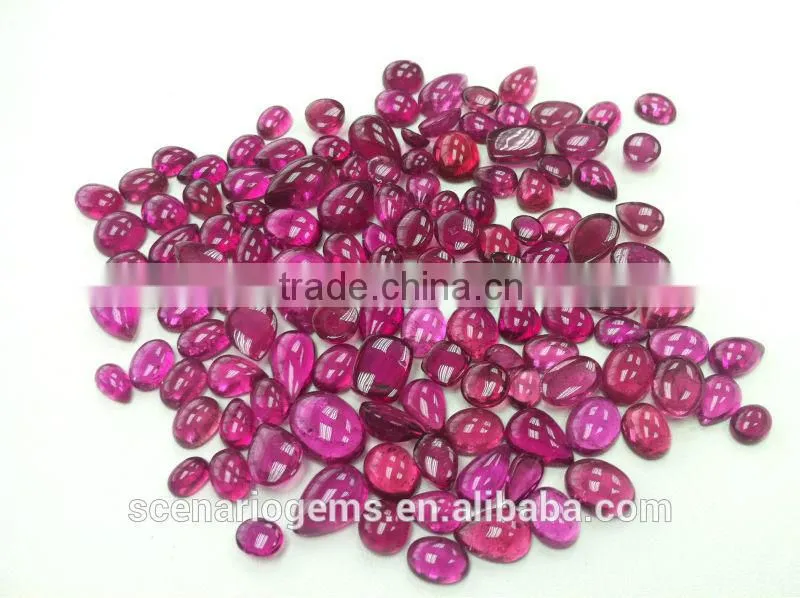 #AZZZ Natural Multi-Shape Free Size Cabs Loose Stone Rubellite Cabochon