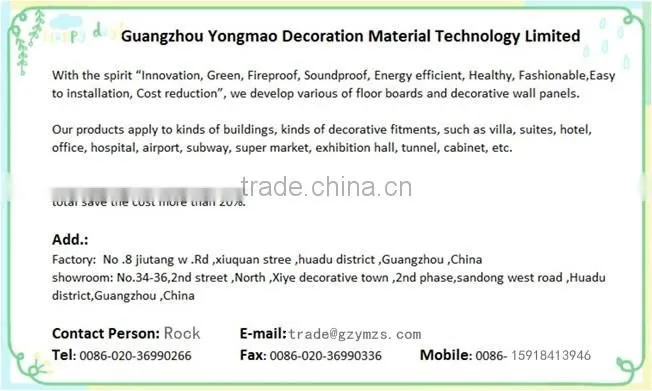 Moisture proof anti-cigarette wood plastic laminate vinyl flooring