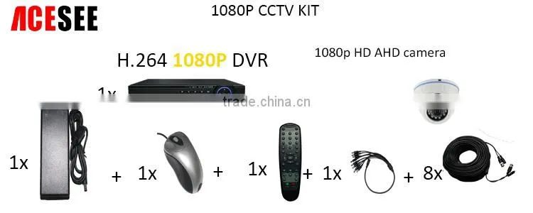 Alibaba hot selling H.264 1080P full hd ahd camera& 1080p ahd dvr cctv it