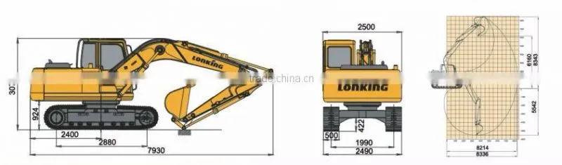 LG6150 china Lonking excavator for sale with CE