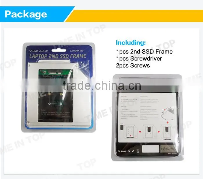 mSATA SSD to Laptop optical drive HDD Caddy