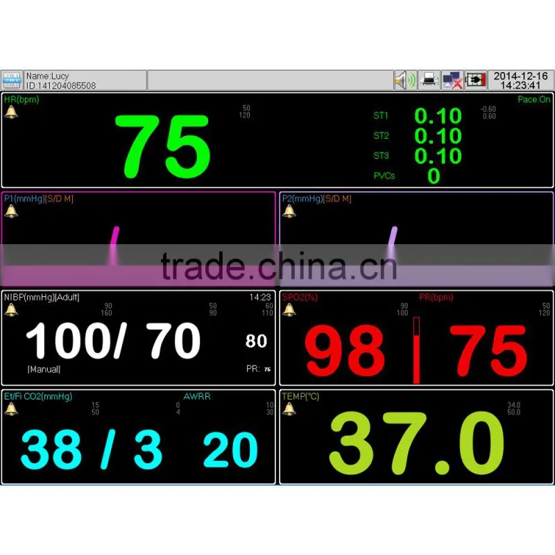 Portable digital vital sign blood pressure monitor