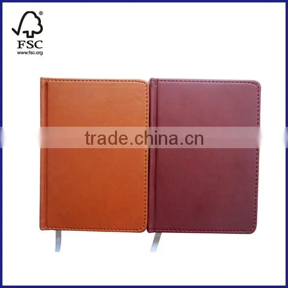 Custom Leather Executive Notebook with Map for 2014