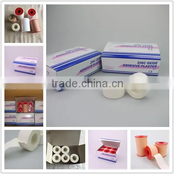 adhesive medical zinc oxide plaster with plastic cover
