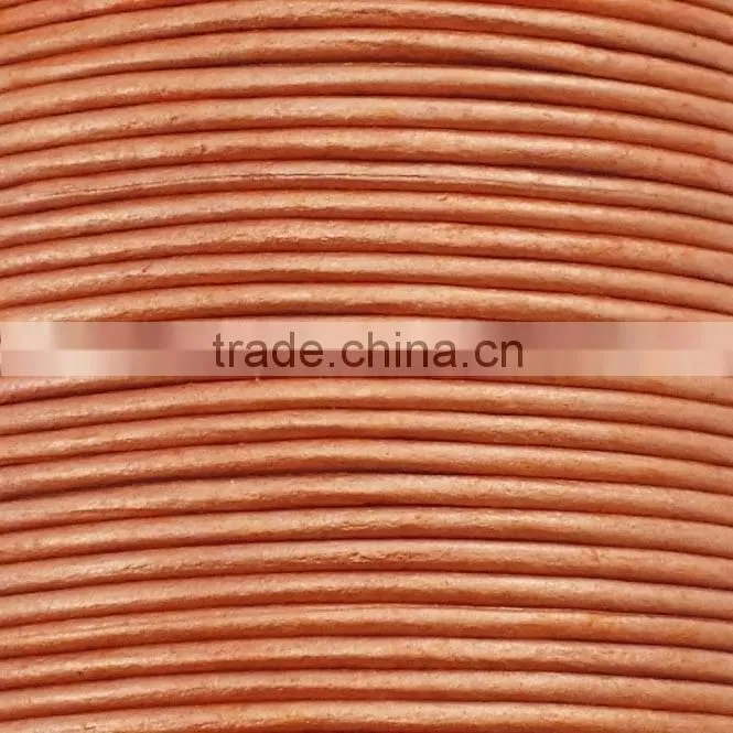 1mm Brown Round Leather Cords from Borg Export