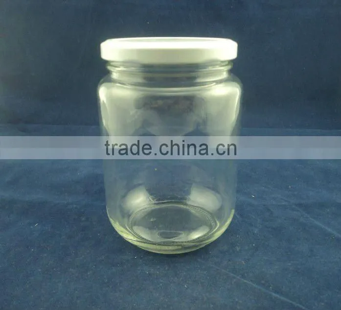 clear custom made glass juice container