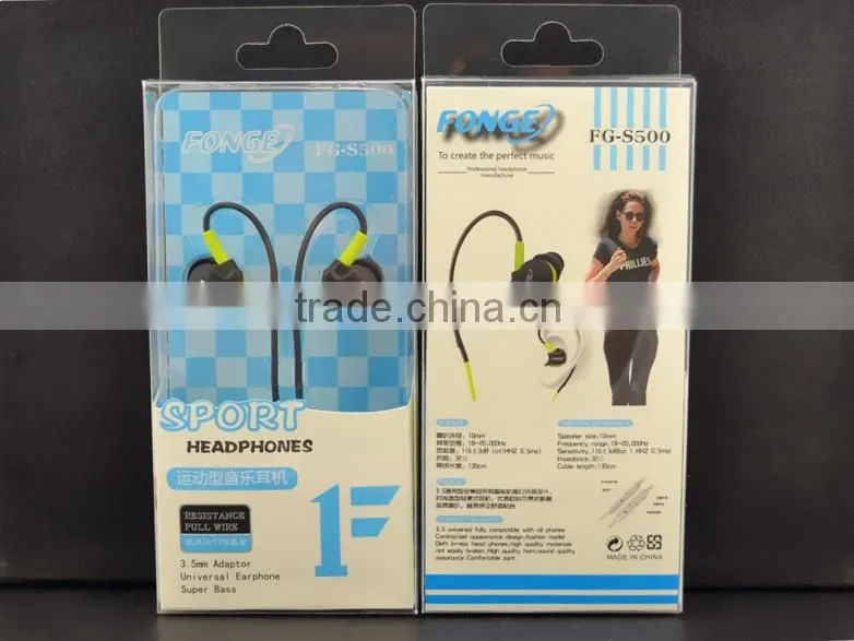 Running Earphone Ear Hook Sports 3.5mm Wire HIFI Headphone with Mic Volume Control