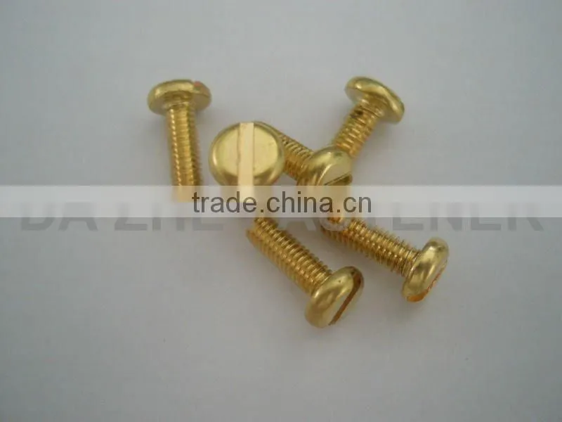 Brass DIN 84 slot round cheese head machine screw