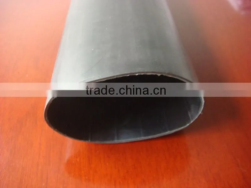 Heat shrinkable medium wall tubing with adhesive lined