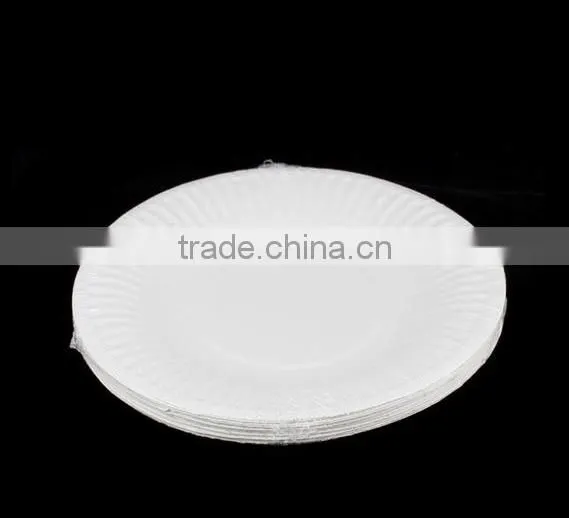 6 inch 8 inch 9inch 7inch white disposable round paper plate for birthday party cakes and Christmas party