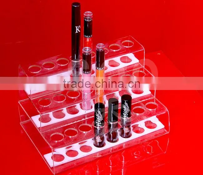 Factory price round square 24 holes acrylic lipstick display stand