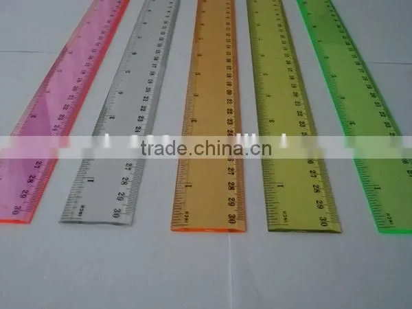 custom 12' 30cm plastic ruler