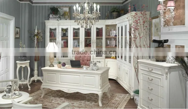 wood bookcase with doors and drawers