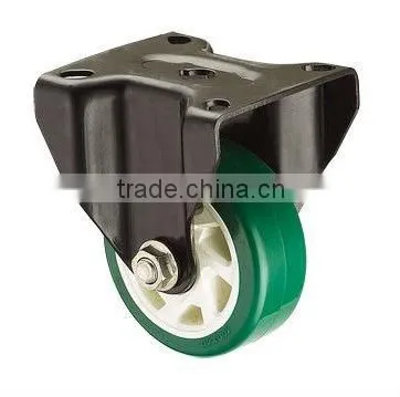 High Qualtiy Heavy-medium Duty Diamond Polyurethane Top Plate Rigid Casters
