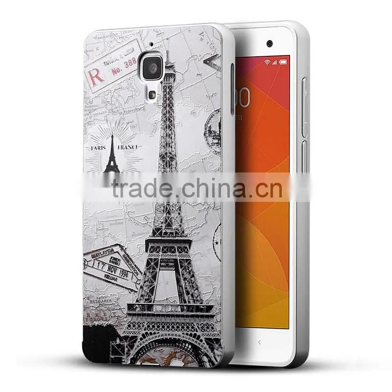 wholesale PC case with metal Frame mobile phone case for xiaomi 4