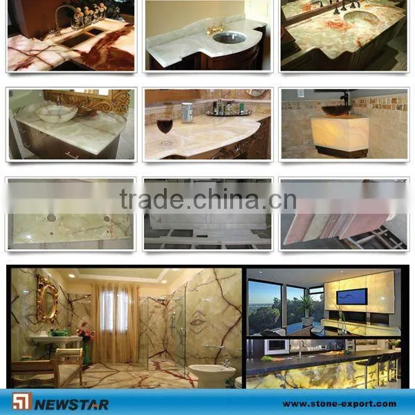 Onyx Laminated Glass, Backlit Onyx 15 Colors
