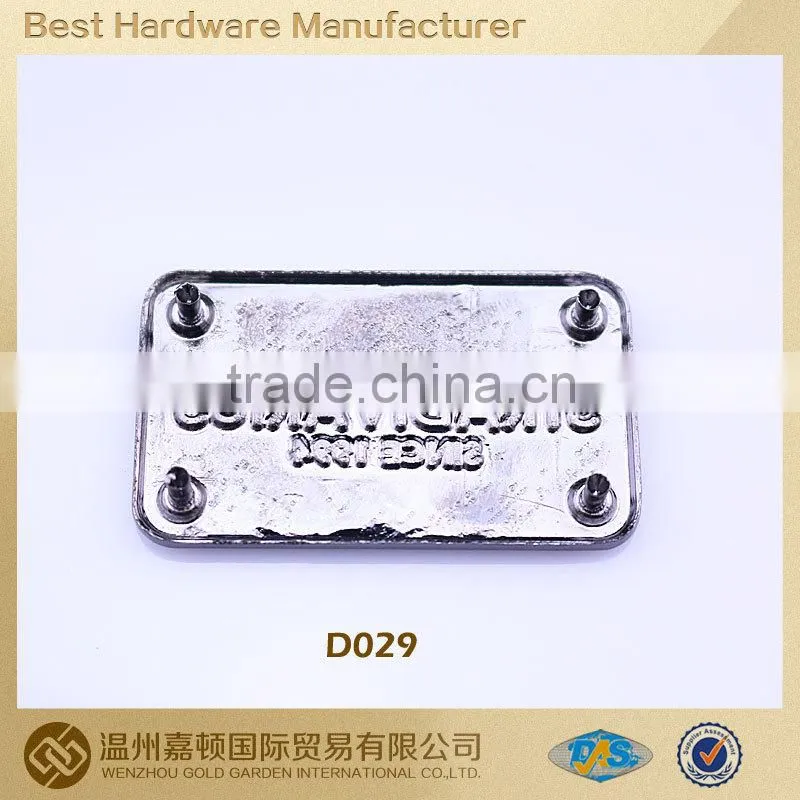 Garment accessory shoes plate jeans patch,jeans plate,alloy plate,alloy patch,alloy label,etched stainless steel nameplate