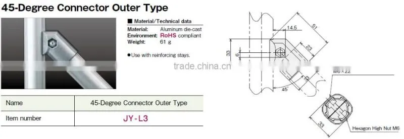 Al-Alloy Joint|Aluminium Connector|Aluminium Fitting|Aluminium Joint|JY-L3