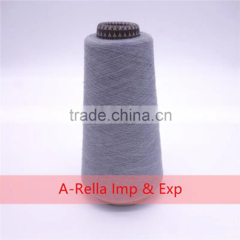 polyester spun yarn gray yarn1.5# 32S/1 in cone knitting yarn 100% polyester