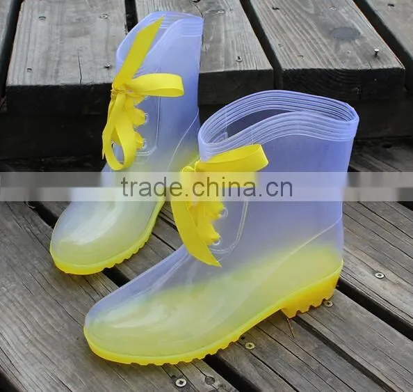 Korean Style Vogue Adult Galoshes Women Fashion Rainboots,PVC Rainshoes