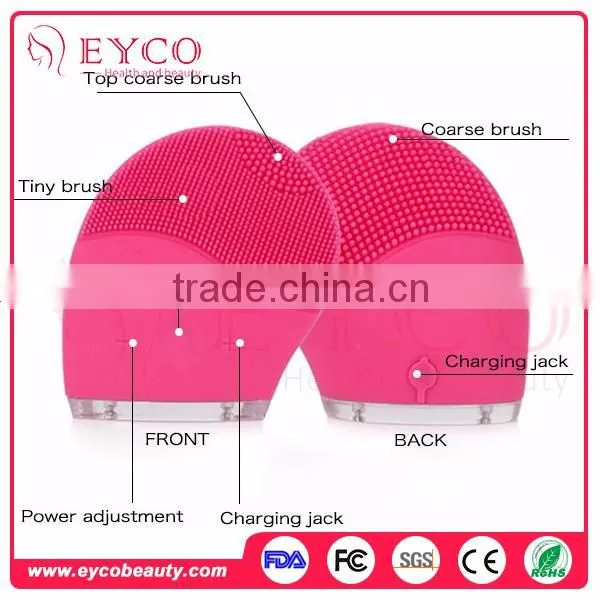 Aaa Battery Silicone Abs Deep Pore Portable Deep Facial Brush Pads For Cleansing