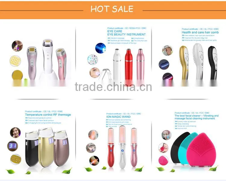 Beauty machine of negative ion silicon facial brush for face cleaning deeply