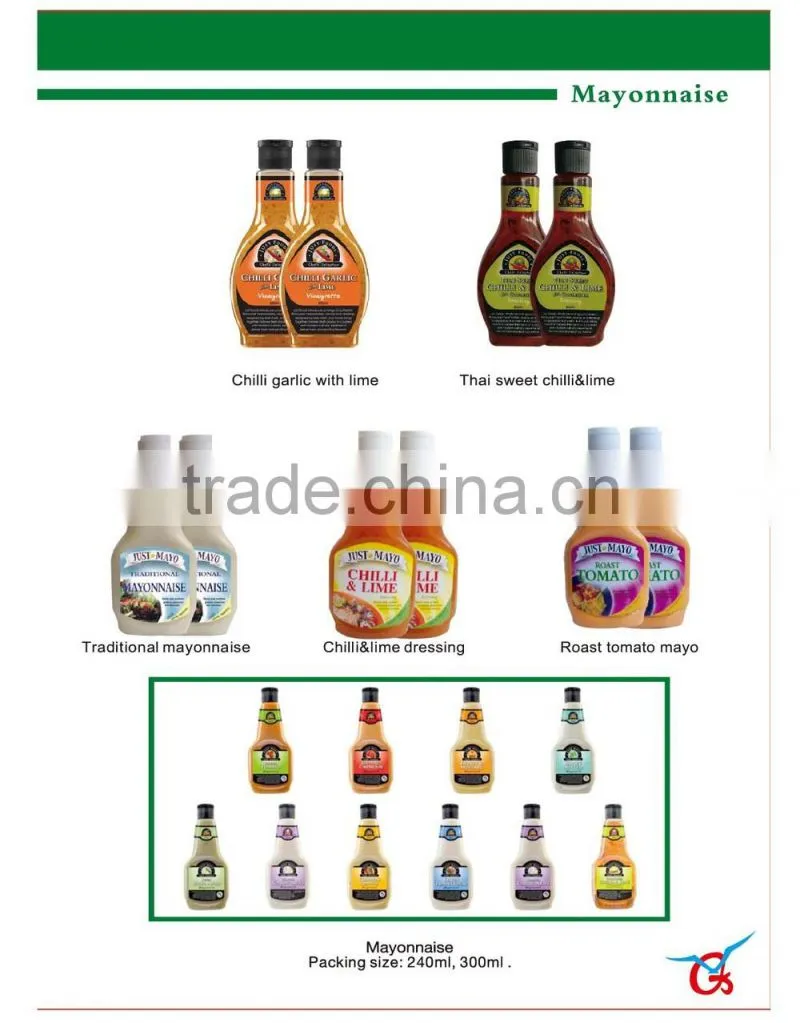 NISSIN MAYONNAISE,delicious salad dressing sauce bottles 300ml mayonnaise,