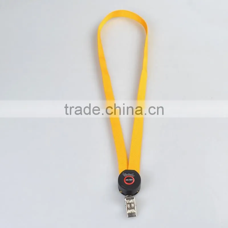 Bright color nylon webbing flashing lanyard