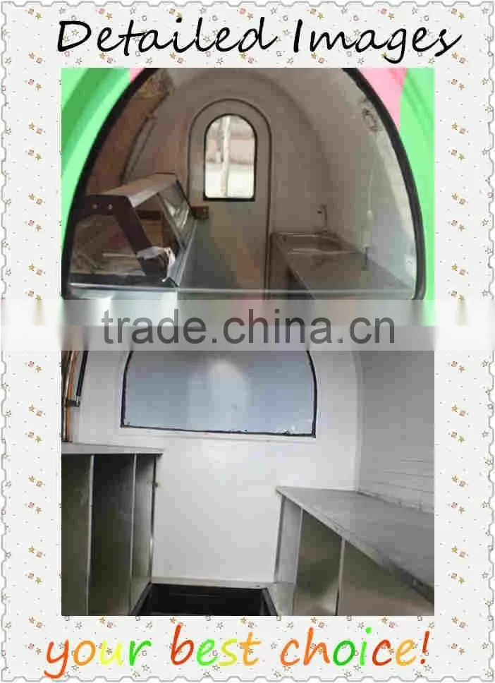 2016 china mobile hand push food cart for sale