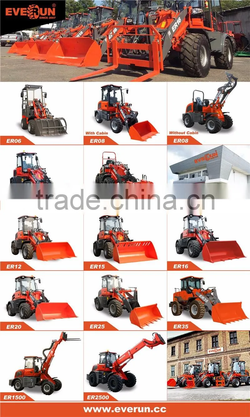 EVERUN New desigen Chinese ER16 small wheel loader