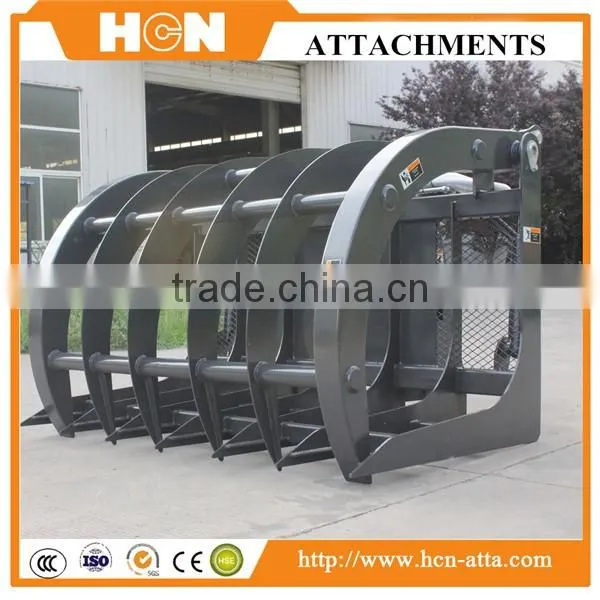 HCN brand BM08 series hydraulic root grapple for loaders