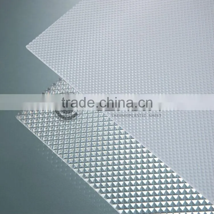 Clear Color Prismatic Pattern Polycarbonate Solid Sheets For Lamp Cover