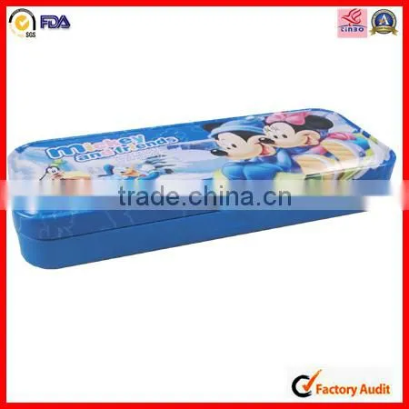 professional custom rectangle pen metal tin box