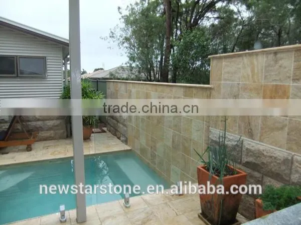 French Pattern Golden Rose Travertine Pavers Tumbled