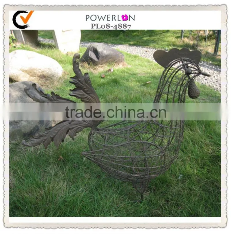 Metal outdoor decoration garden chicken